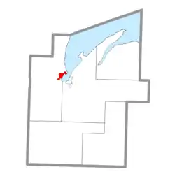 Location within Baraga County