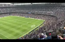 Alexia Putellas kicking a penalty at Camp Nou.
