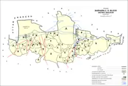 Map of Keotia (#828) in Barhara block
