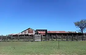 The barn and the corral next to the San Rafael Ranch House.
