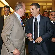 Barquero Cabrero with King Juan Carlos I.