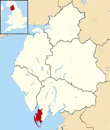 Shown within Cumbria