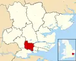 Basildon shown within Essex