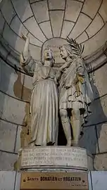 "Saints Donatien and Rogatien", by P.Potet (1850) in Crypt