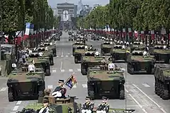Bastille Day military parade in Paris, 2017.