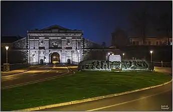 Porta Verona. A renovation of the old Venetian fortifications surrounding the town, now a UNESCO World Heritage Site.
