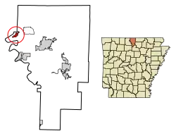 Location of Lakeview in Baxter County, Arkansas.