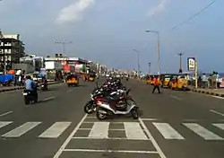 Beach road at Pandurangapuram