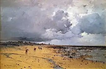 Grandcamp at low tide, 1884