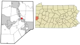 Former location of Saucunk, present-day site of Rochester, Pennsylvania