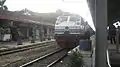CC203 38 locomotive arriving at Bekasi station