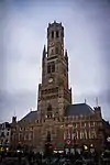 Belfry of Bruges in Bruges, Belgium (13th c. (lower stages), 15th c. (upper stages)