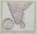 Carte de L'Indoustan. Bellin, 1770.