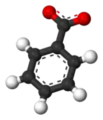 Ball-and-stick model of the benzoate anion