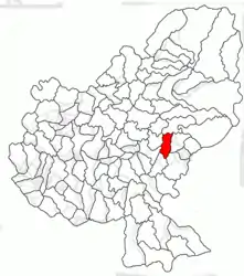 Location in Mureș County