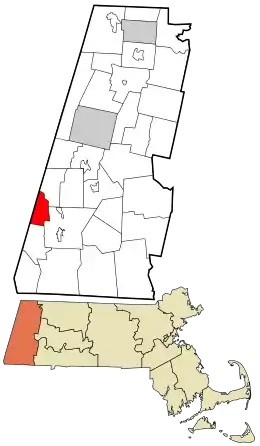 Location in Berkshire County and the state of Massachusetts.