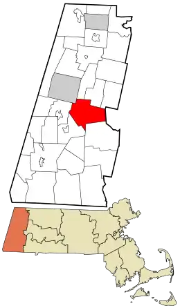Location in Berkshire County and the state of Massachusetts.