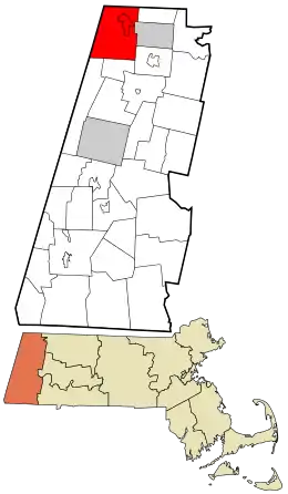 Location in Berkshire County and the state of Massachusetts.