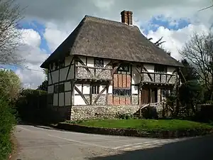 The Yeoman's House, Bignor, West Sussex, England, a three-bay Wealden hall house.