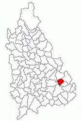 Location in Dâmbovița County