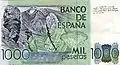 Old bill of 1000-peseta