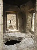 Stairs up the temple lead to an opening