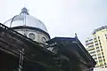 View of the dome of Binondo Church, surmounted by a papal tiara and keys to denote its status as a basilica.
