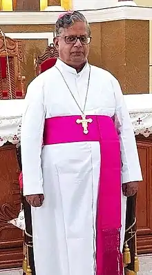 Bishop Savarimuthu Arokiaraj of Trichy on the day of the canonical appointment as Bishop of Trichy