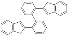 Skeletal formula of 2,2'-bis(2-indenyl) biphenyl