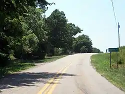 Entrance to Blackburn on Highway 74