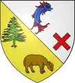Arms of Saint-André-d'Embrun, France, with a sheep pacusant to sinister