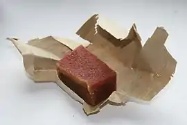 Bocadillo with leaf packaging.