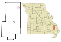Location of Sedgewickville, Missouri