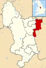 Shown within Derbyshire