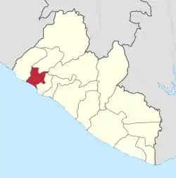 Location in Liberia