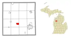 Location within Wexford County