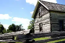 Borgeson family cabin from 1866 in the Linnaeus Arboretum