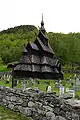 Borgund stave church in Lærdal, Sogn og Fjordane country, Norway.
