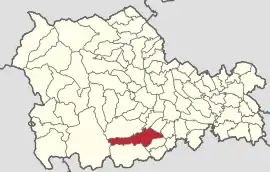 Location in Neamț County
