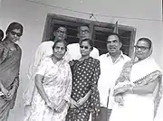 Susheela Gopalan (leftside front), Hare Krishna Konar (backward), A. K. Gopalan (rightside backward) and Biva Konar (rightside front).