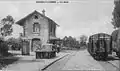 Bourg-et-Comin railway station c 1900.