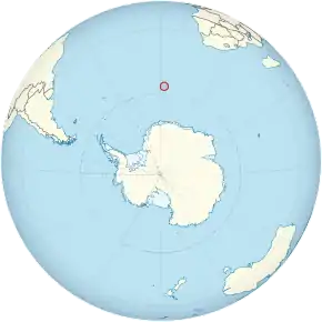 Map showing Bouvet Island