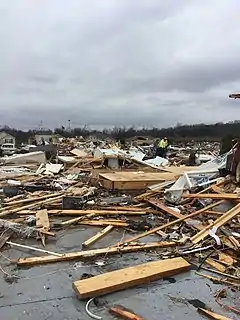 Image 2High-end EF3 damage to homes in the Creekwood subdivision in Bowling Green, Kentucky. Numerous fatalities occurred in this area. (from Tornado outbreak of December 10–11, 2021)