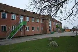 Brædstrup Municipal School; Established c. 1890. Occupied by German troops during World War II.