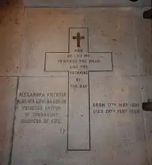 Grave of the 2nd Duchess of Fife, daughter of the 1st Duke