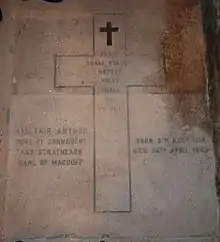 Grave of The 2nd Duke of Connaught and Strathearn, Earl of MacDuff, son of the 2nd Duchess of Fife