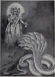 Brahma gives a boon to Shesha and orders to bear the Prithvi or Earth