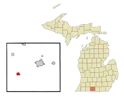 Location of Bronson, Michigan