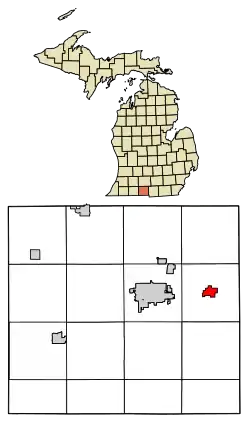 Location of Quincy, Michigan
