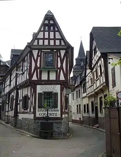 Buildings in Braubach, 16th century first half.